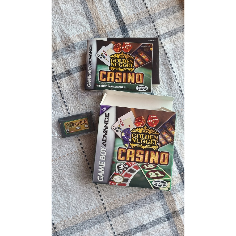 Golden Nugget Casino Nintendo Game Boy Advance GBA CIB Complete Box Manual